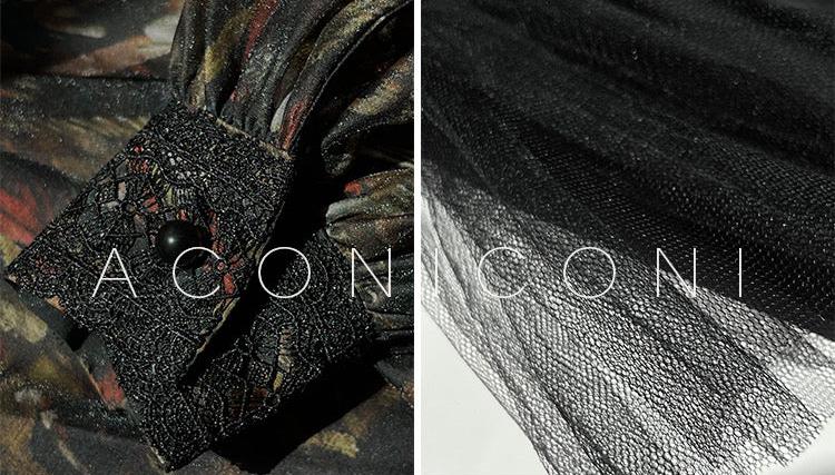 Aconiconi|Silken Moon Long Sleeve Autumn dress