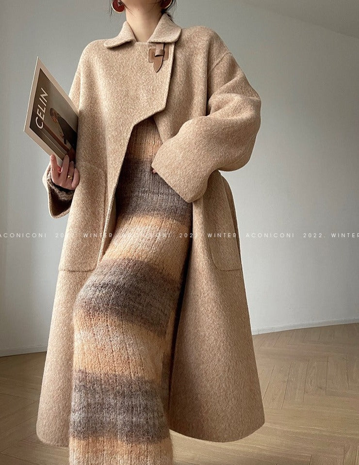 Aconiconi|Retro 100% Wool Coat