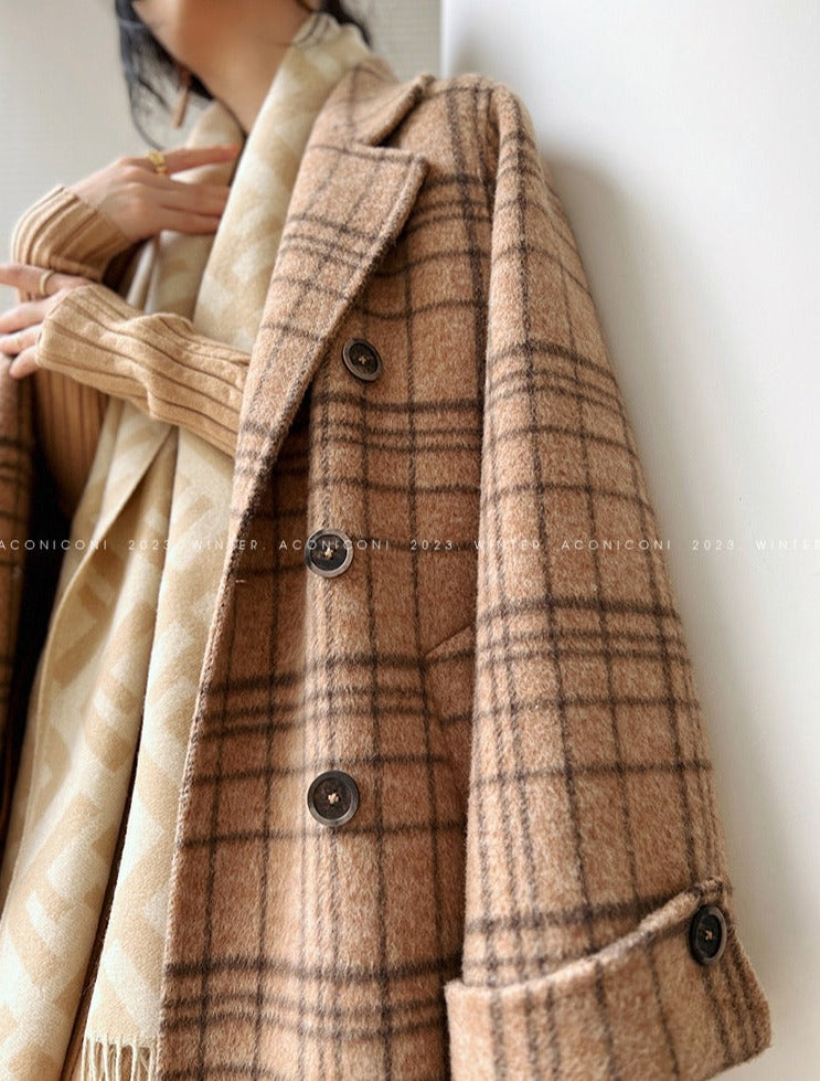 Aconiconi|Yamano Plaid Winter Coat