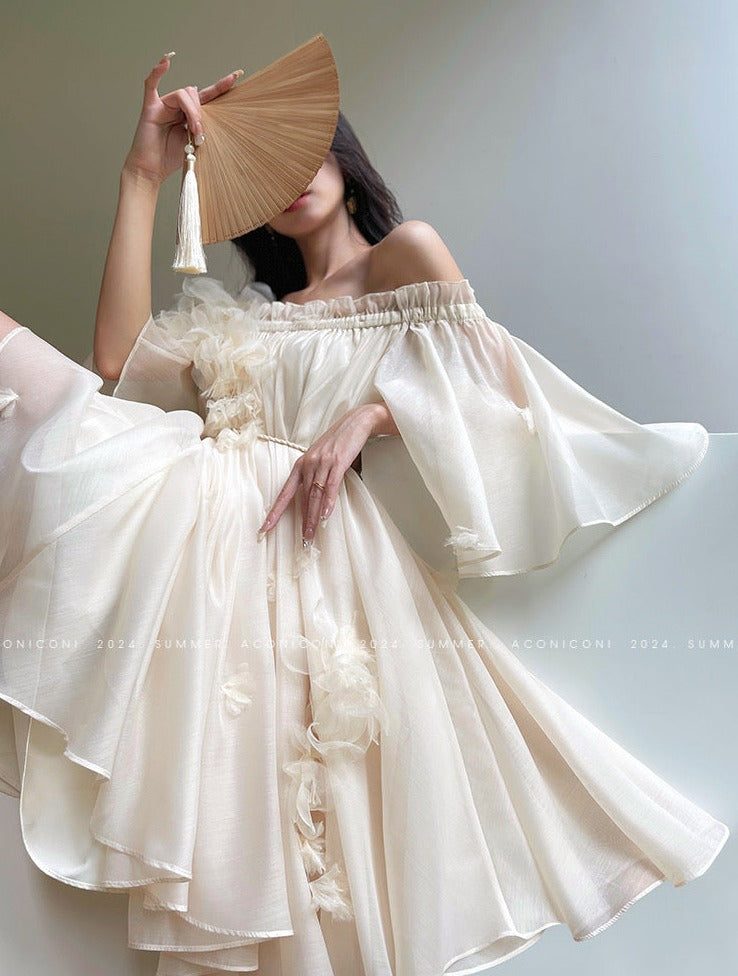 Aconiconi|Magnolia Off-Shoulder Fairy Dress
