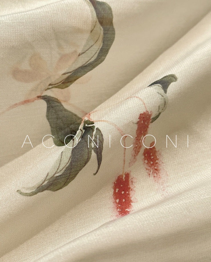 Aconiconi|Moon Shadow Camellia Skirt Suit
