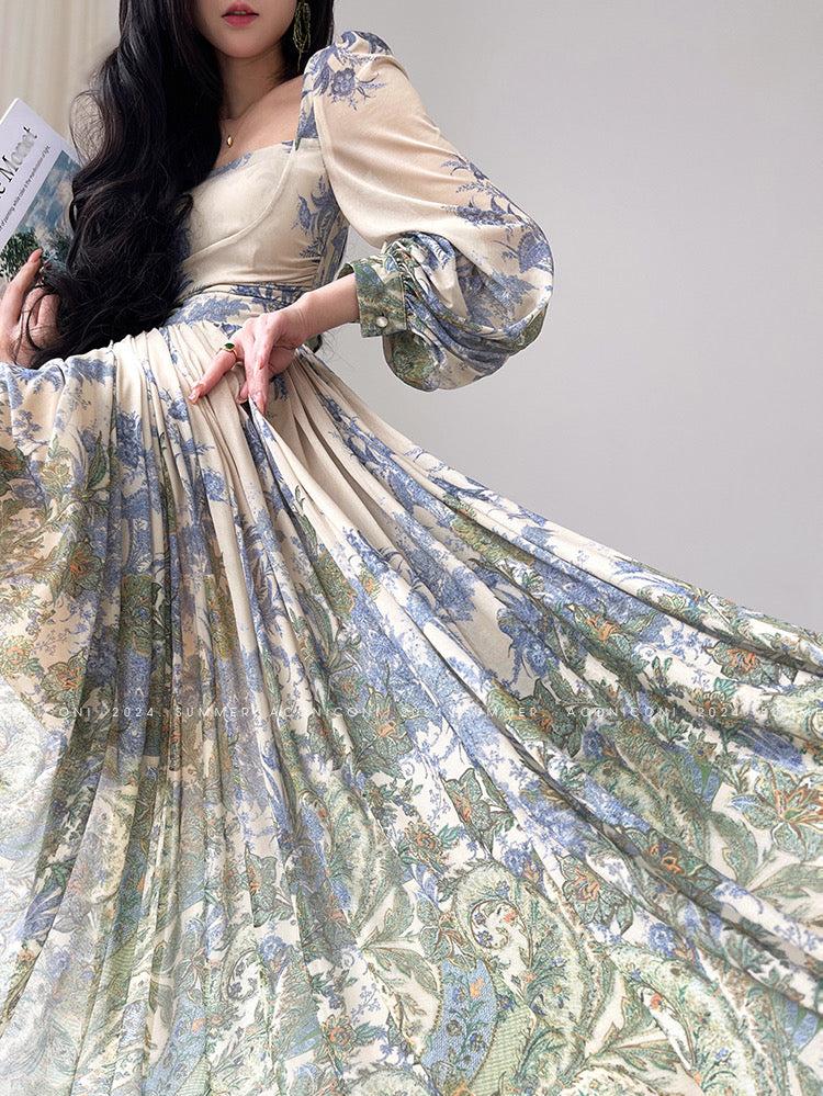 Aconiconi|Tulle Treasure Long Sleeve Long Summer Dress