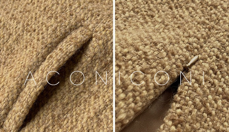 Aconiconi|Brownie Autumn Wool Retro Skirt Suit