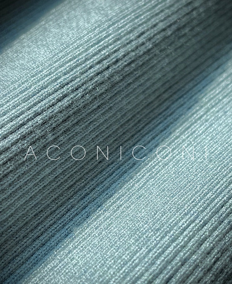 Aconiconi|Sky Blue Temperament Knitted Dress