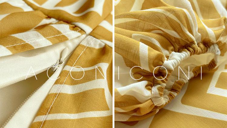Aconiconi|Opal Dusk V-neck Temperament Dress