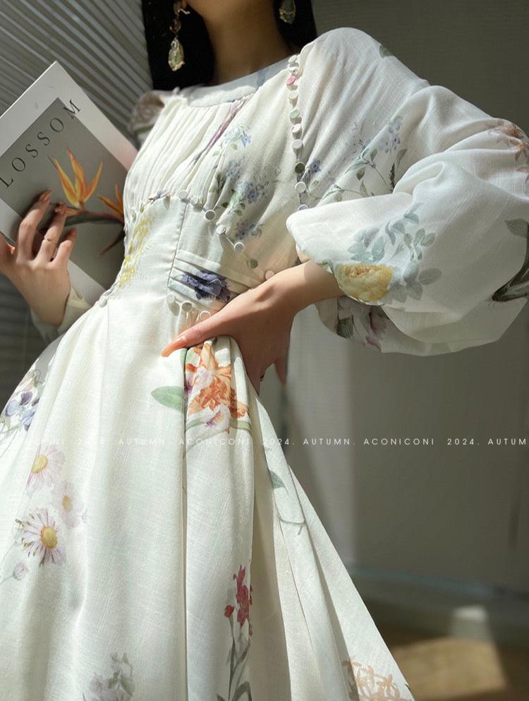 Aconiconi|Ivory Daydream Long Summer Dress