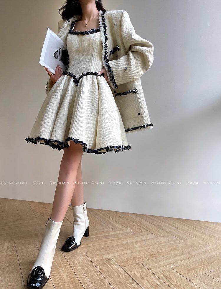 Aconiconi|Midnight Bloom Wool Dress Suit