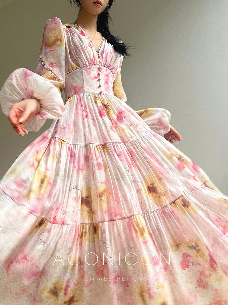 Aconiconi|Yutang High-End Flowy Dress