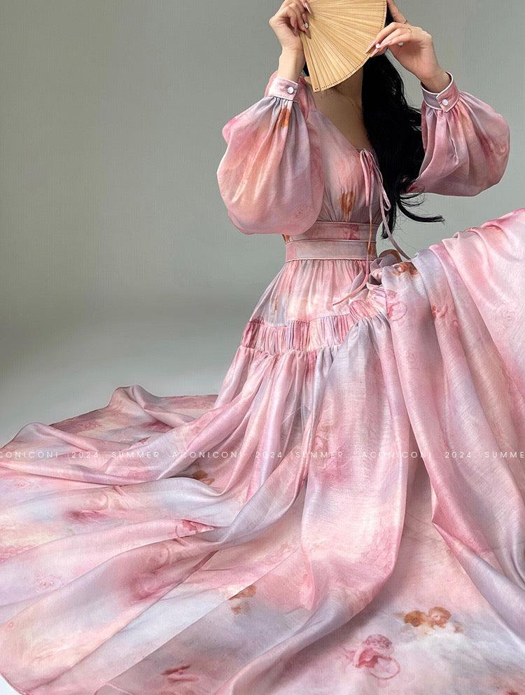 Aconiconi|Enchanted Rose Retro Dress