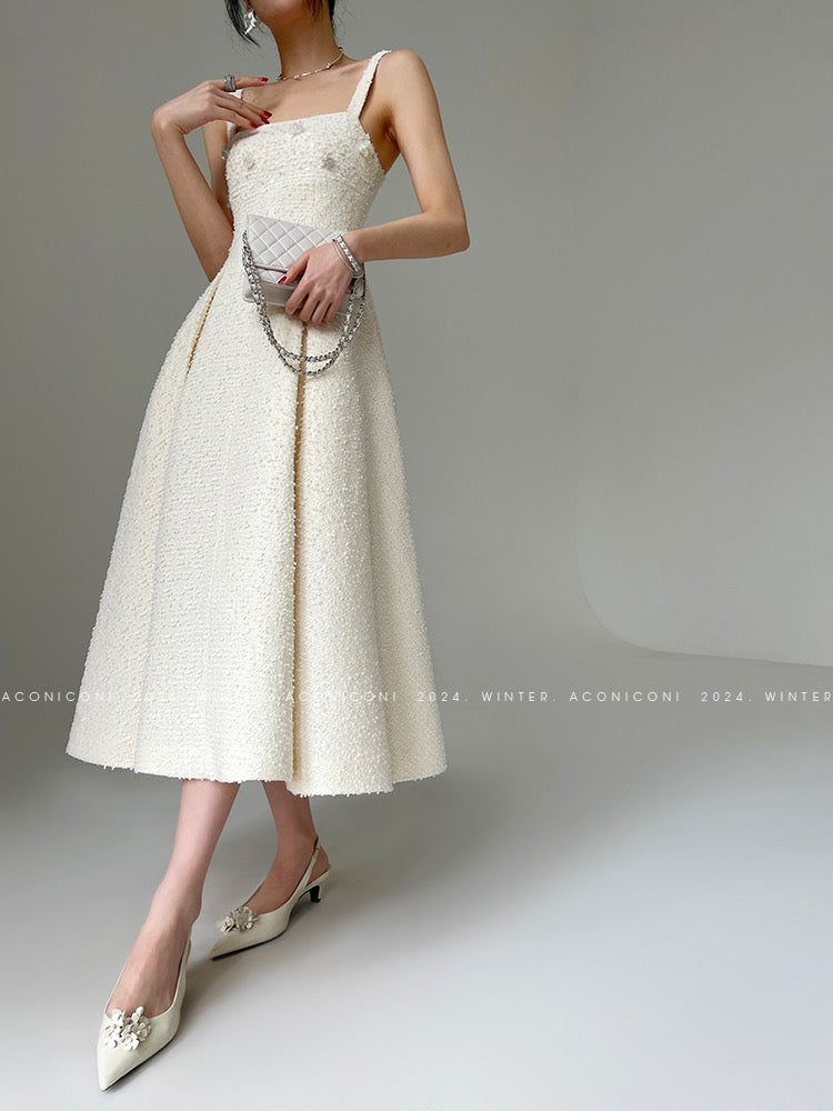 Aconiconi|Winter Night Moon Elegant Dress