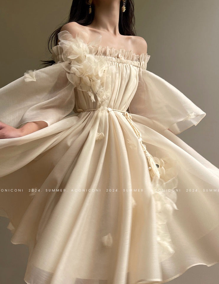 Aconiconi|Magnolia Off-Shoulder Fairy Dress