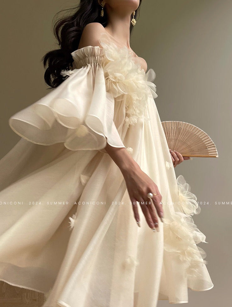 Aconiconi|Magnolia Off-Shoulder Fairy Dress