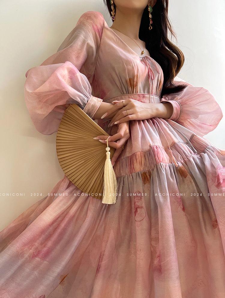 Aconiconi|Enchanted Rose Retro Dress