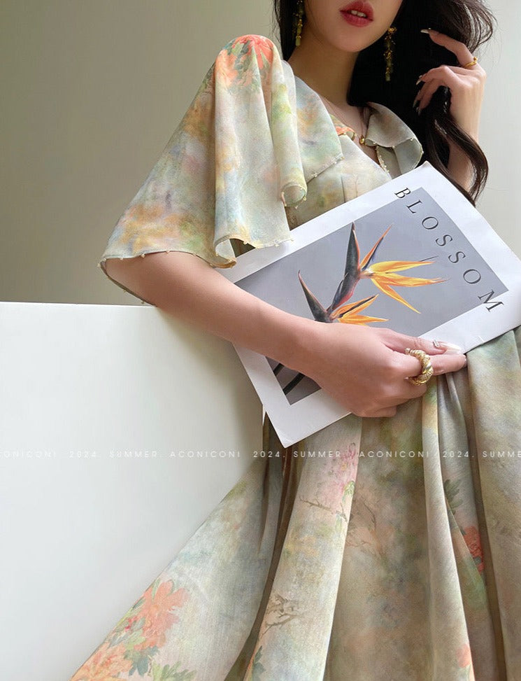 Aconiconi|Palace Garden Summer Long Dress