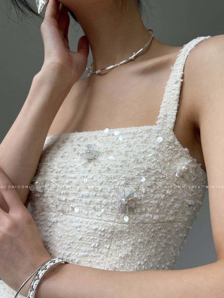 Aconiconi|Winter Night Moon Elegant Dress