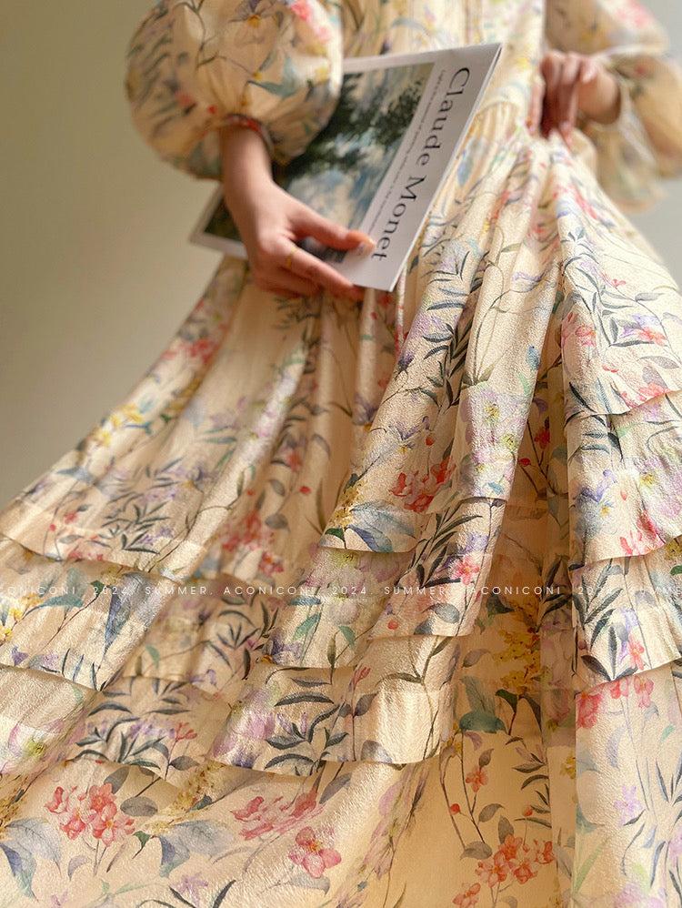 Aconiconi|Garden of Secrets Long Floral Summer Dress