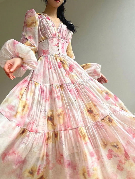 Aconiconi|Yutang High-End Flowy Dress