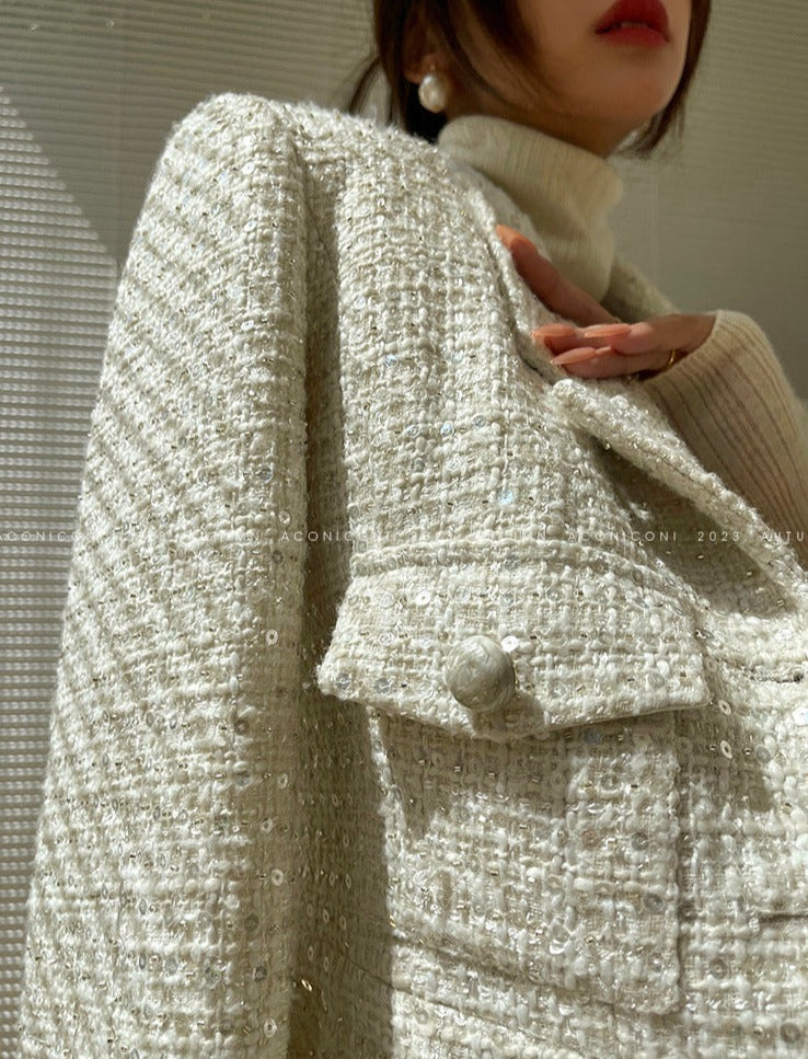 Aconiconi|Yueluo Suit Sequin Tweed Set