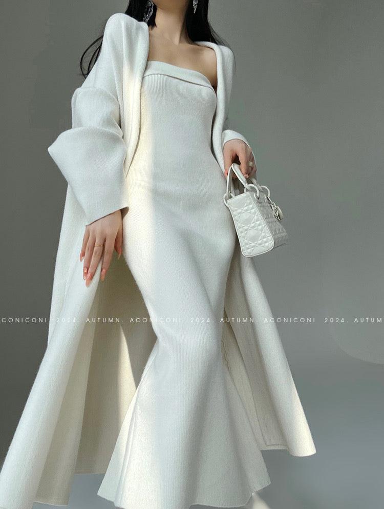 Aconiconi|Whispering Lilac Knit Dress Set