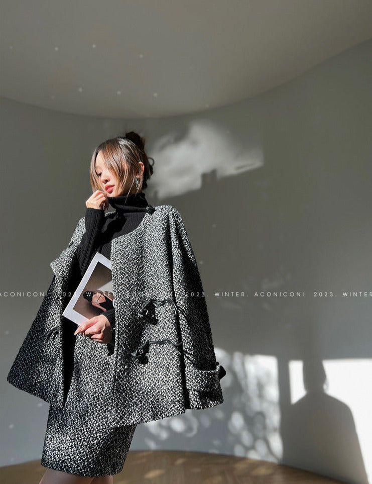 Aconiconi|Secret Fragrance Tweed wool Skirt Suit