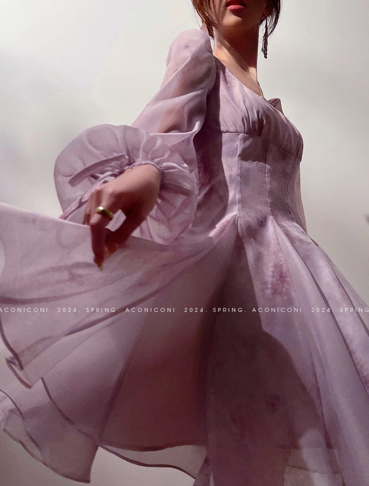 Purple Garden Cloud Romantic Dress