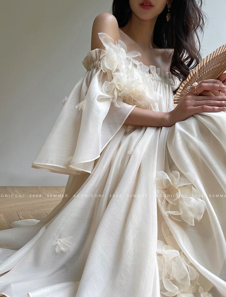 Aconiconi|Magnolia Off-Shoulder Fairy Dress