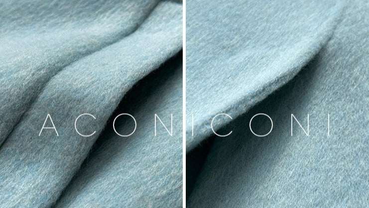 Aconiconi|Dark Night & Sea Waves Double-Sided Wool Coat