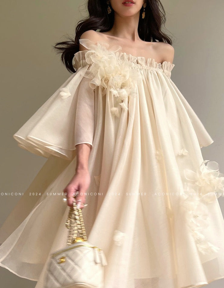 Aconiconi|Magnolia Off-Shoulder Fairy Dress