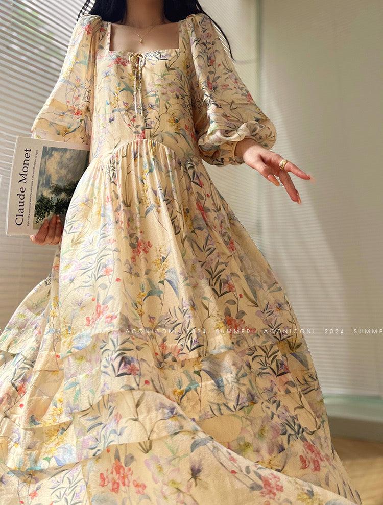 Aconiconi|Garden of Secrets Long Floral Summer Dress