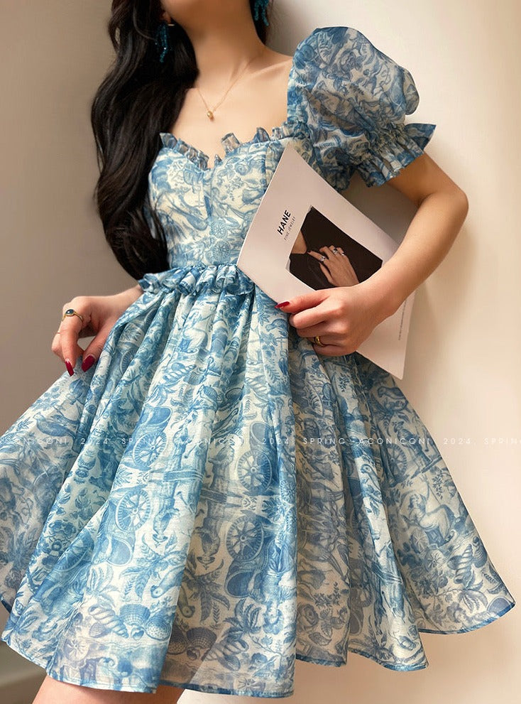 Aconiconi|Blue Ocean Whisper fairy Dress