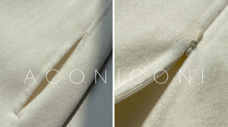 Aconiconi | Elegant Wool Coat & Dress Set
