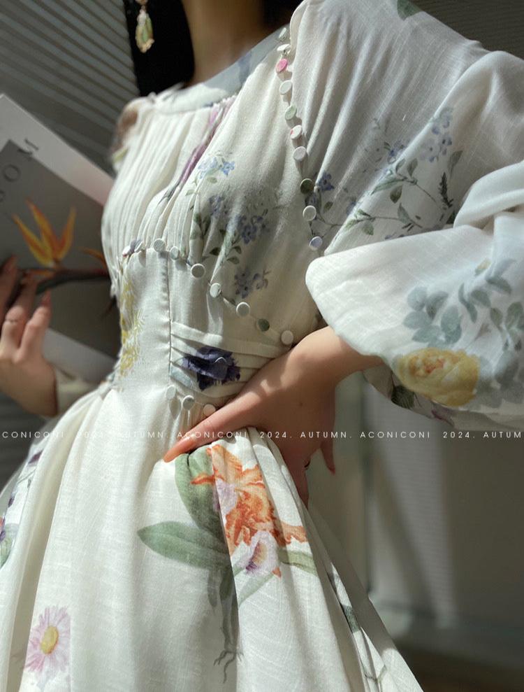 Aconiconi|Ivory Daydream Long Summer Dress