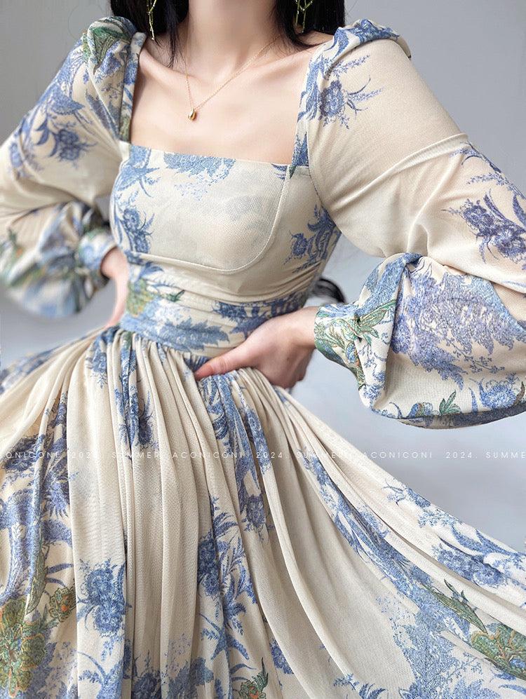 Aconiconi|Tulle Treasure Long Sleeve Long Summer Dress
