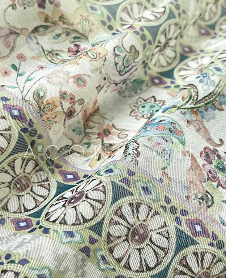 Aconiconi|Eden Floating Retro Floral Bohemian Dress