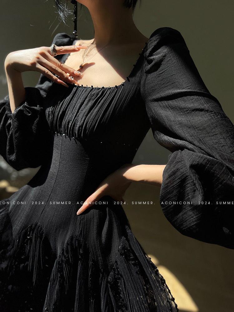 Aconiconi|Twilight Tulle Sequined Long Dress