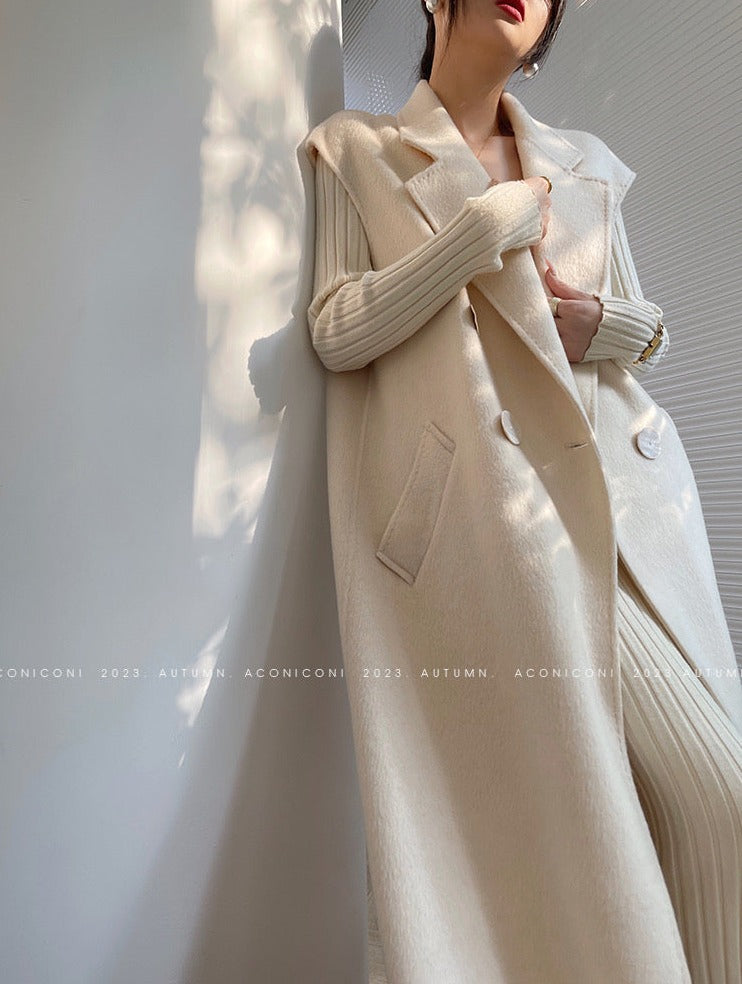 Aconiconi|Fench long Wool Coat