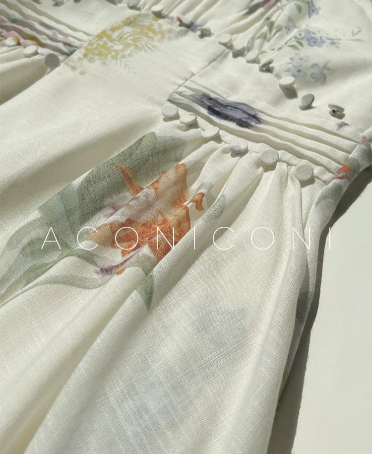 Aconiconi|Ivory Daydream Long Summer Dress