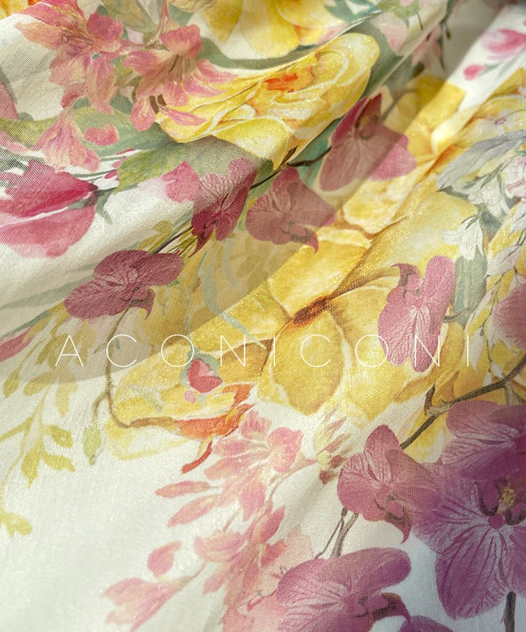 Aconiconi|Day Lily Japanese Style V-neck Summer Dress