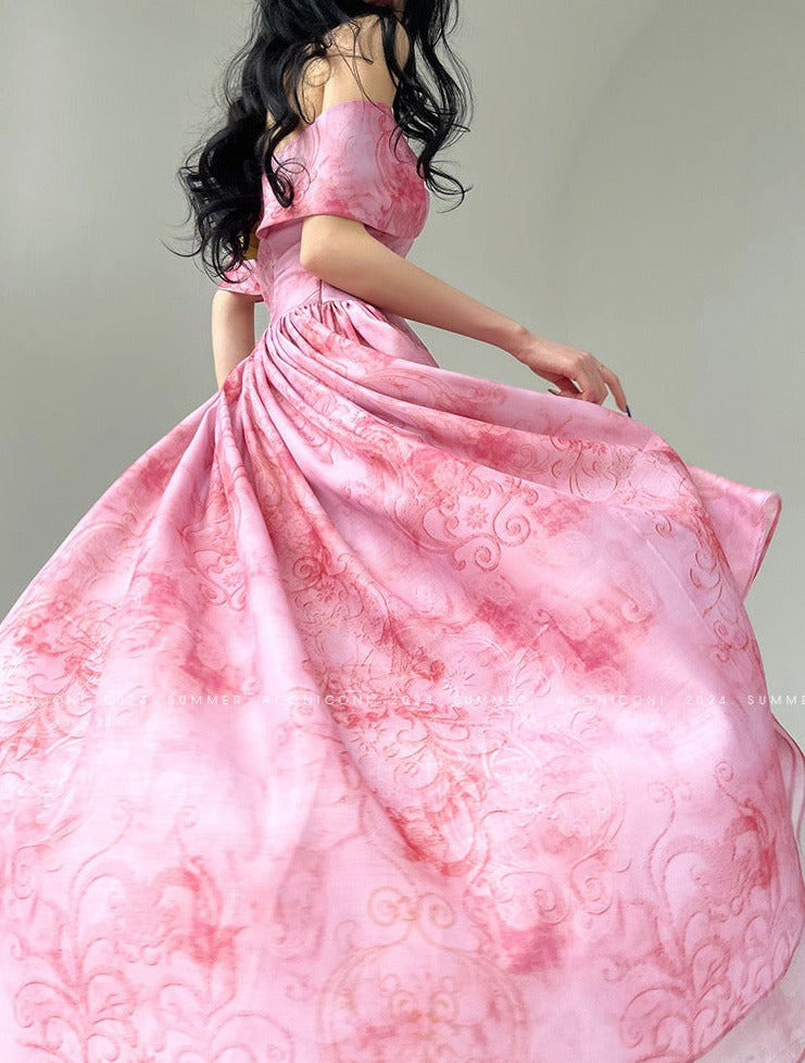 Aconiconi|Blossom Belle Princess Style Off-Shoulder dress