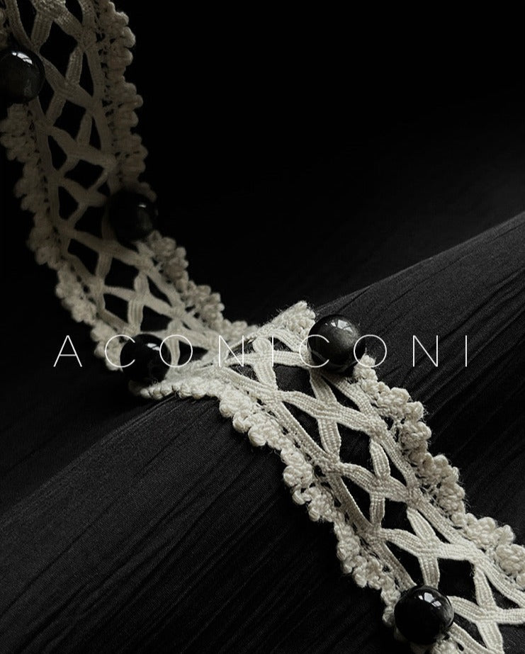 Aconiconi|Rainy Night in Paris Black Short Dress
