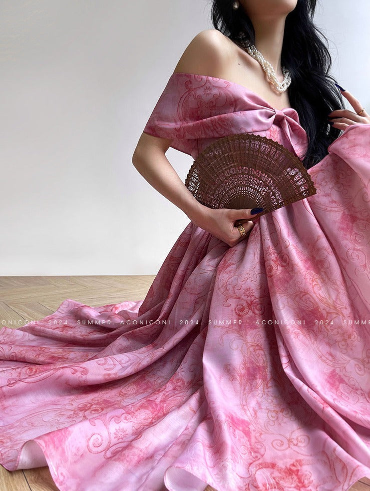 Aconiconi|Blossom Belle Princess Style Off-Shoulder dress