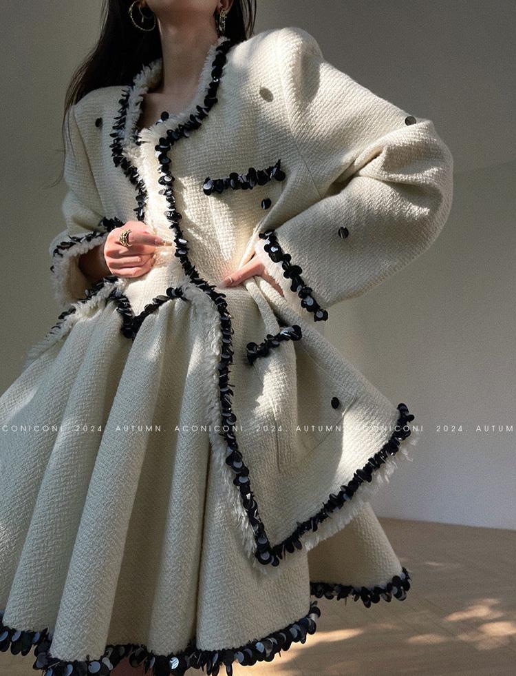 Aconiconi|Midnight Bloom Wool Dress Suit
