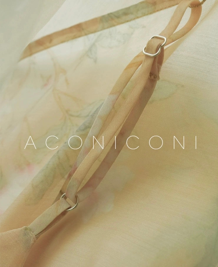 Aconiconi | Soft Sunrise Elegant Flowy Dress