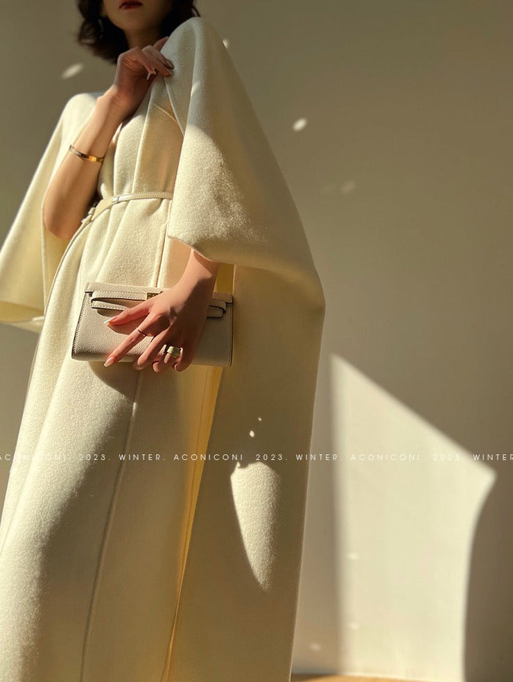Aconiconi | Elegant Wool Coat & Dress Set