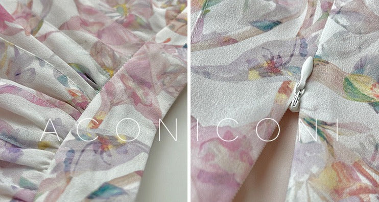 Aconiconi|Crape Myrtle Floral Feminine Suit