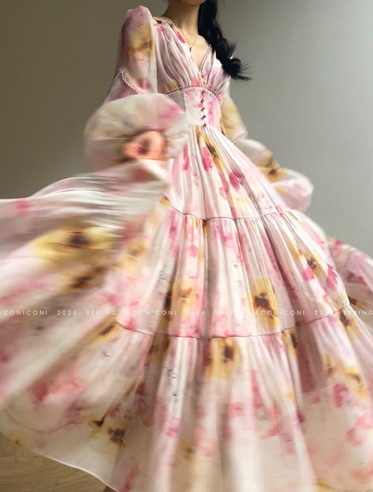 Aconiconi|Yutang High-End Flowy Dress