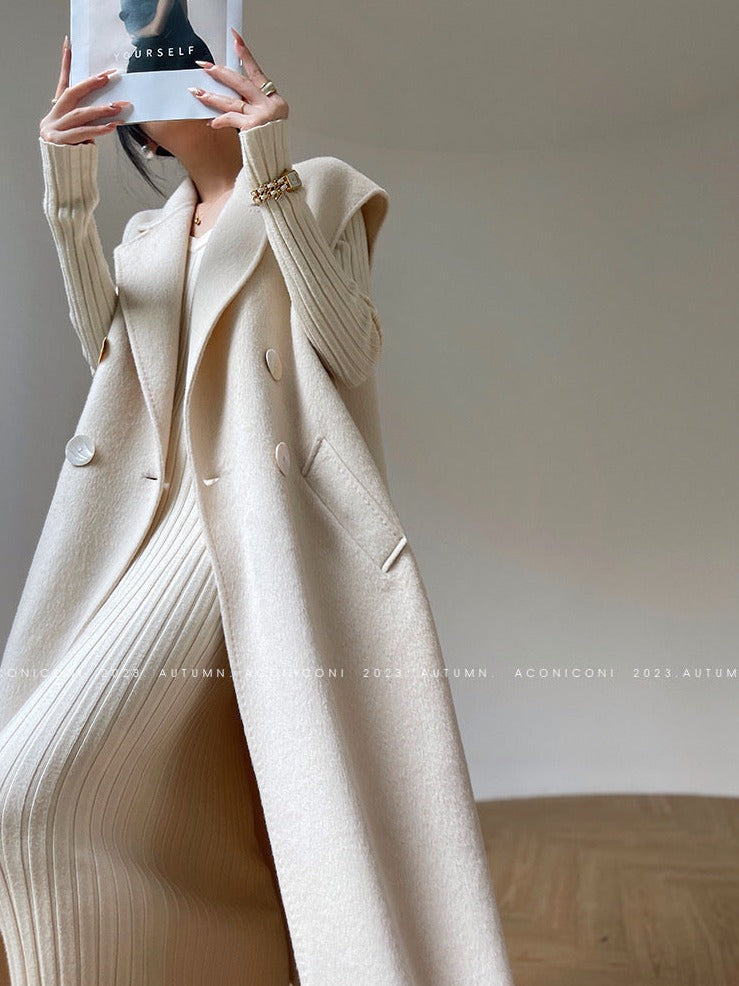 Aconiconi|Fench long Wool Coat