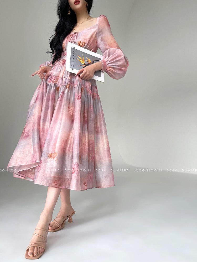 Aconiconi|Enchanted Rose Retro Dress