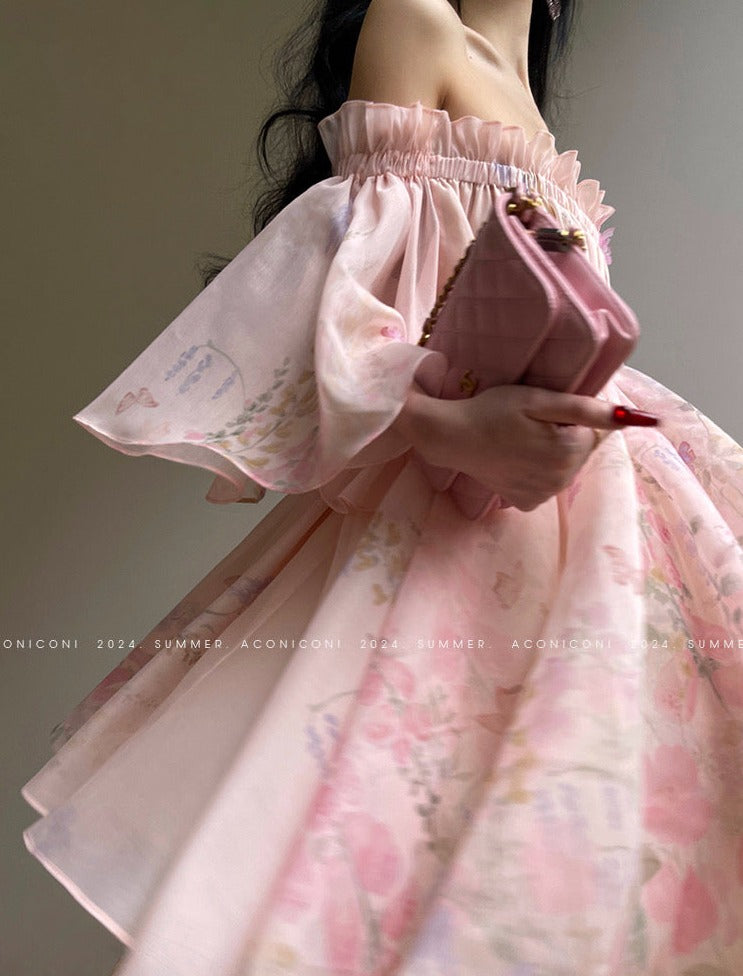 Aconiconi|Magnolia Off-Shoulder Fairy Dress