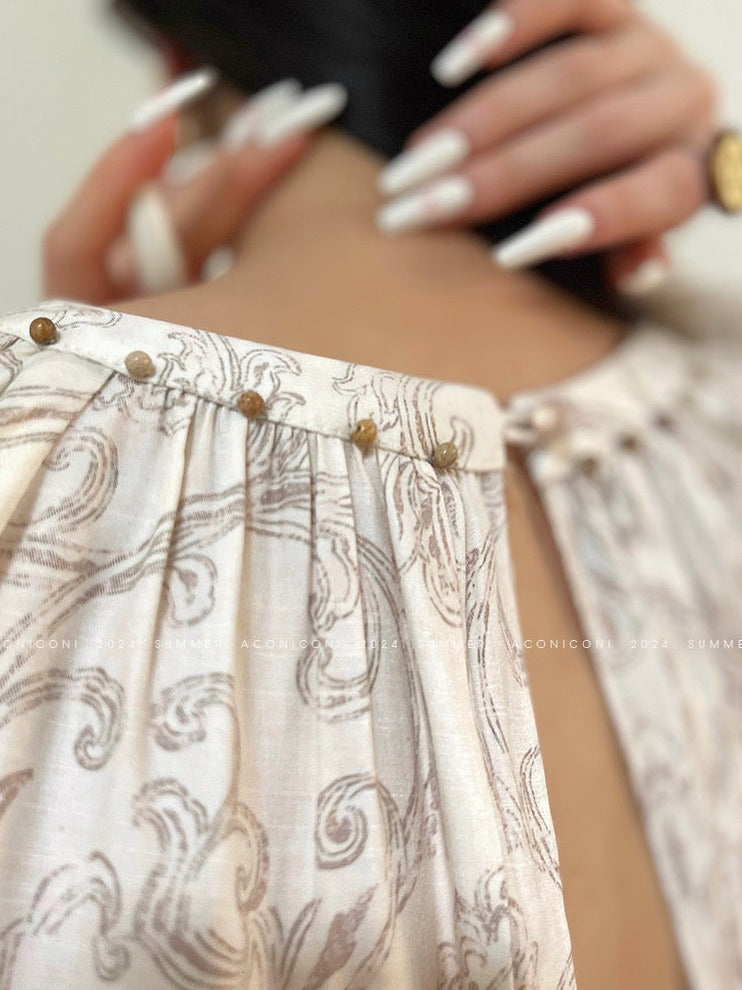 Aconiconi|Lila Luxe Retro Style Summer Dress